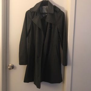 Gray Gap Trench Coat